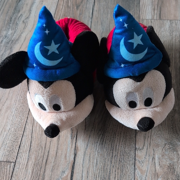 Disney Other - DISNEY Blue and Red Mickey Mouse Toddler Slippers